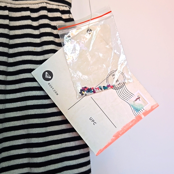 Roxy Adjustible Spaghetti Strap Dress with colorful Beading Size Small - Picture 6 of 11